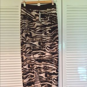 Cache Snakeskin Print Skirt